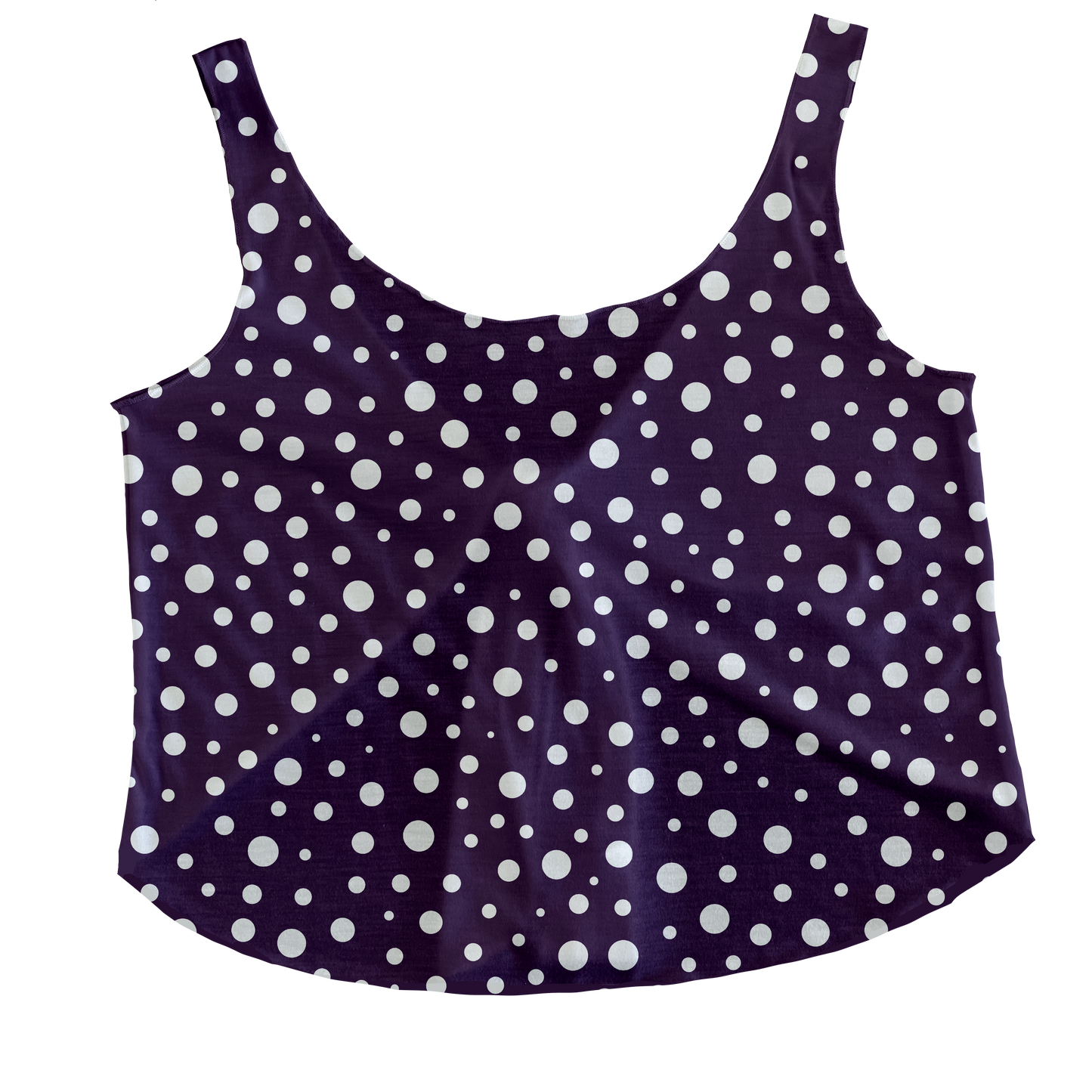 Silver Purple Dot Tieback Tank