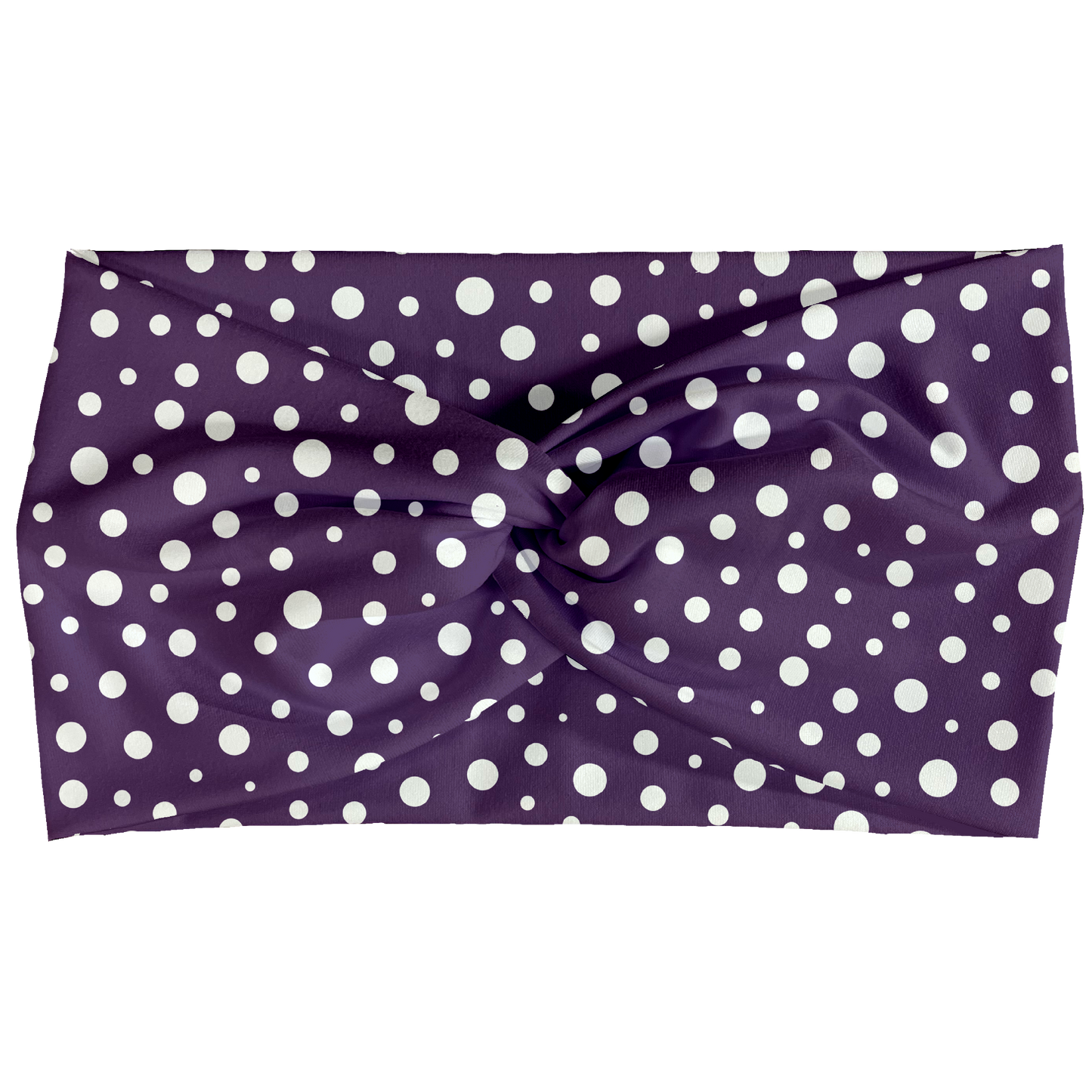 Silver Purple Dot Twist Headbands