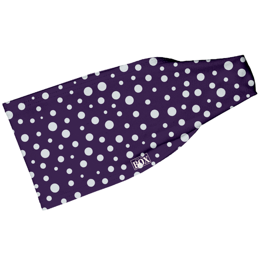 Silver Purple Dot 4” HeadBand