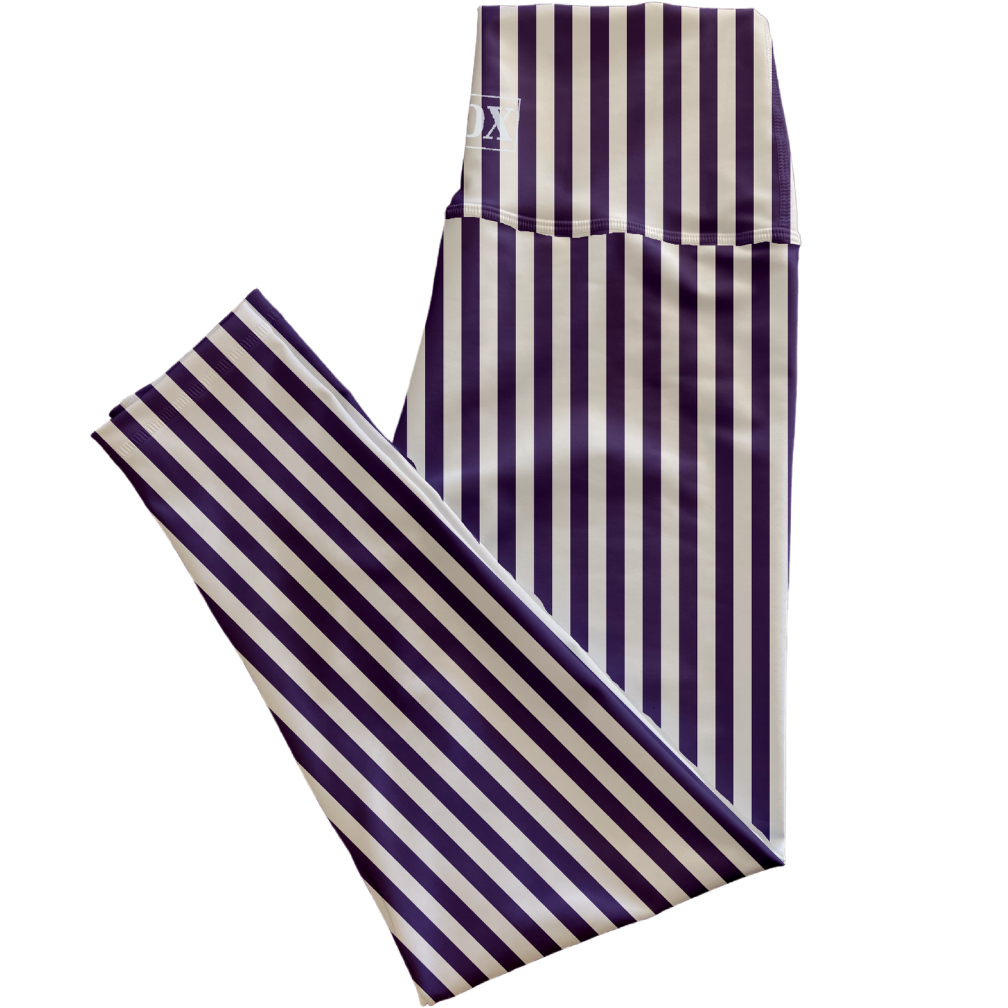 Muted Purple Stripes Regular Rise Leggings