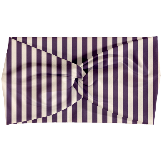 Muted Purple Stripes Twist Headbands