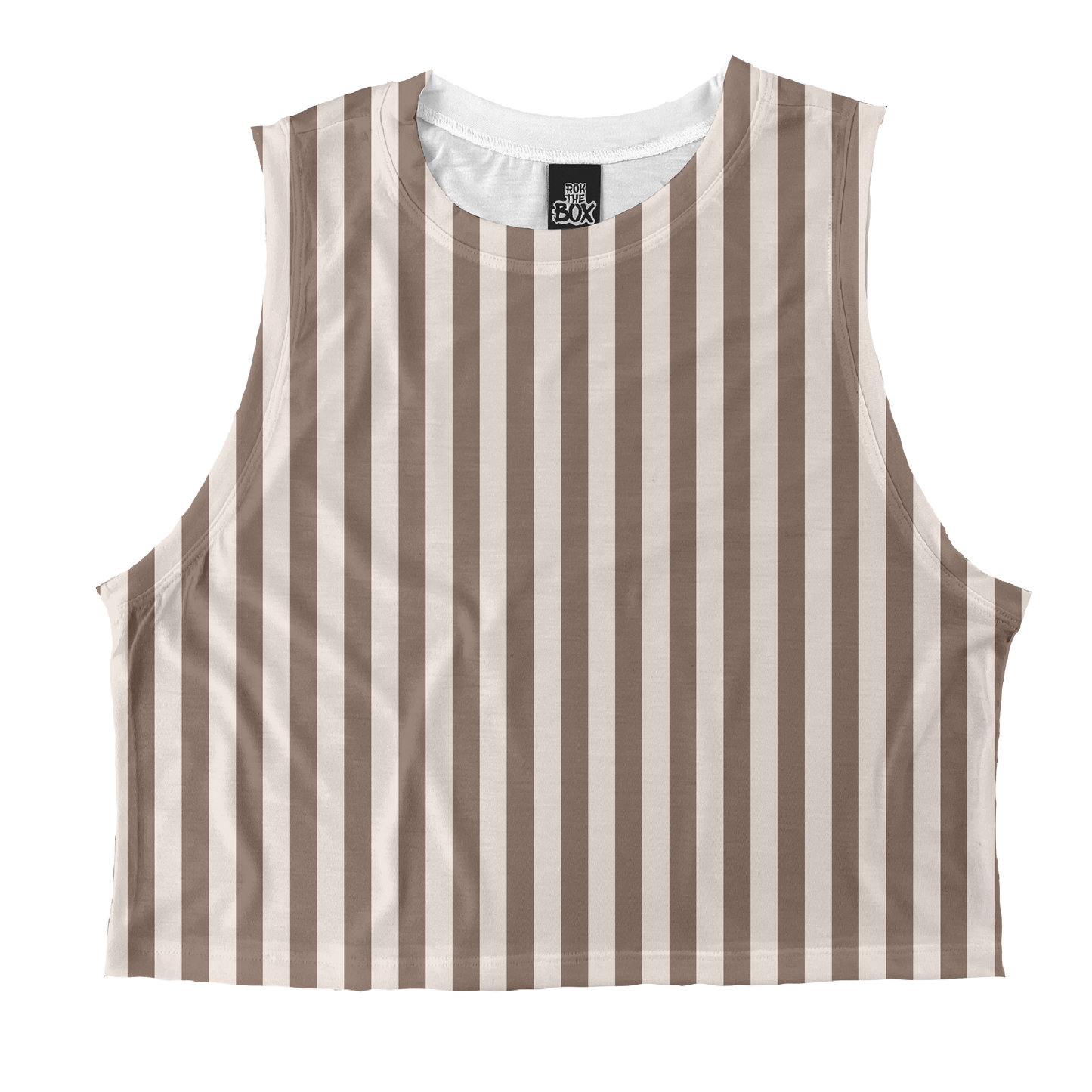 Beige Stripes Tops