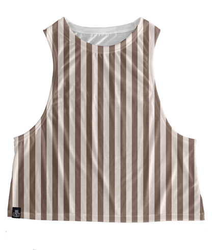 Beige Stripes Tops