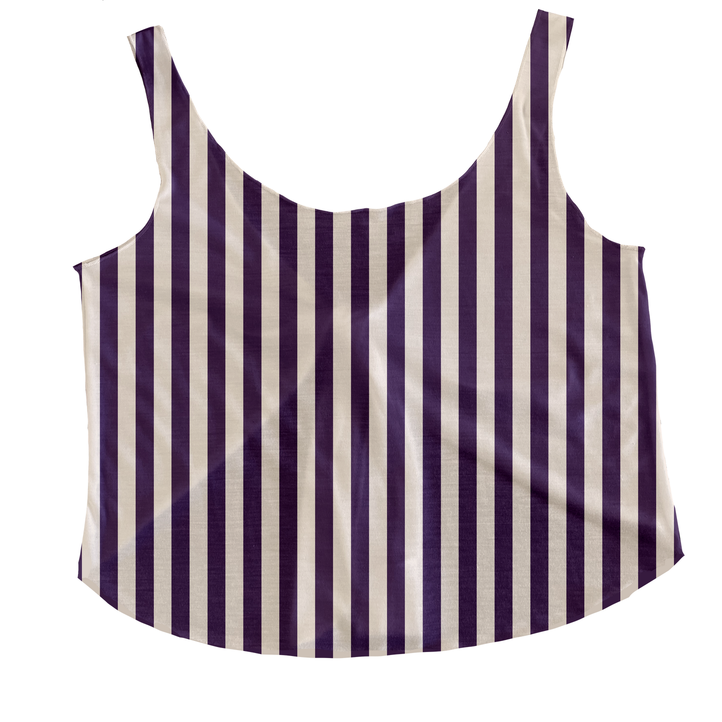 Muted Purple Stripes Tieback Tank