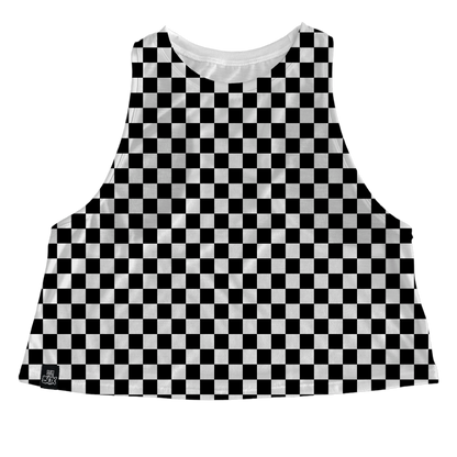 Blk Wht Check Tops