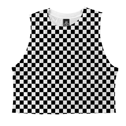 Blk Wht Check Tops