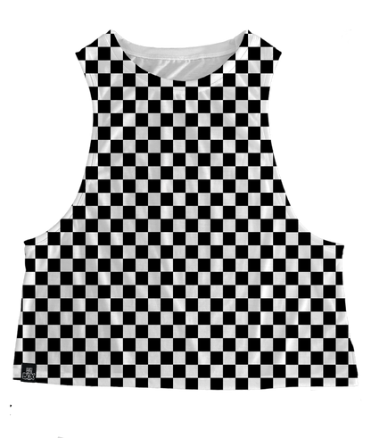 Blk Wht Check Tops