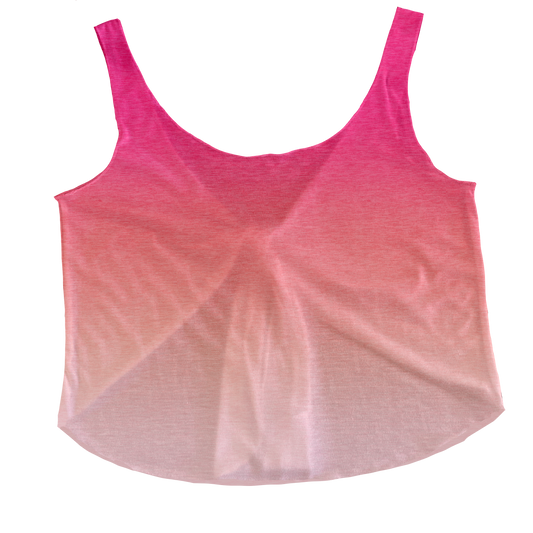 Blushed Ombre Heathered Tieback Tank
