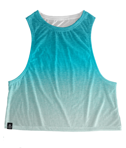 Aqua Marine Ombre Heathered Tops