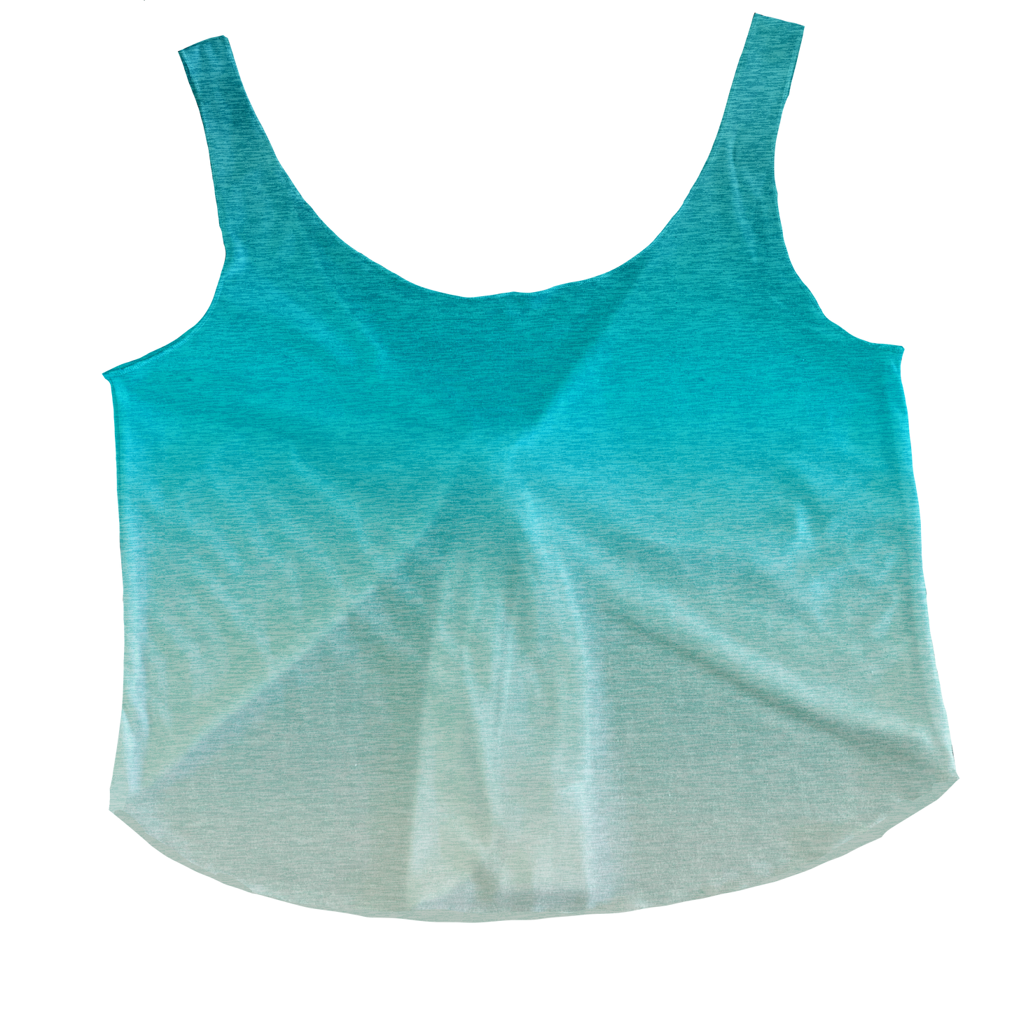 Aqua Marine Ombre Heathered Tieback Tank