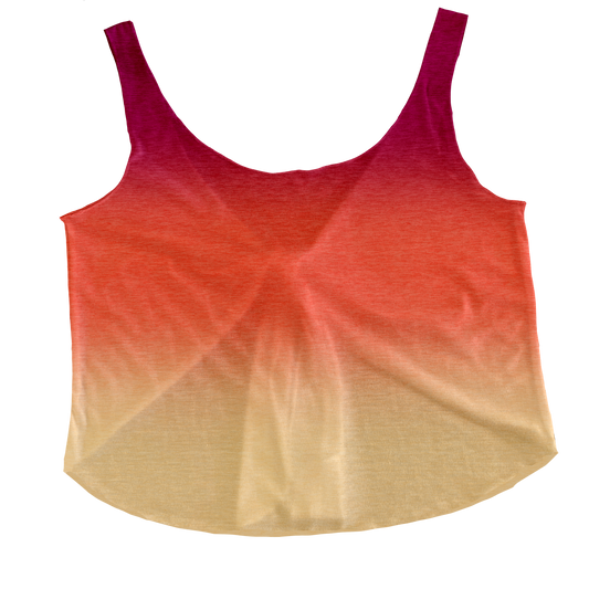 Sunset Ombre Heathered Tieback Tank