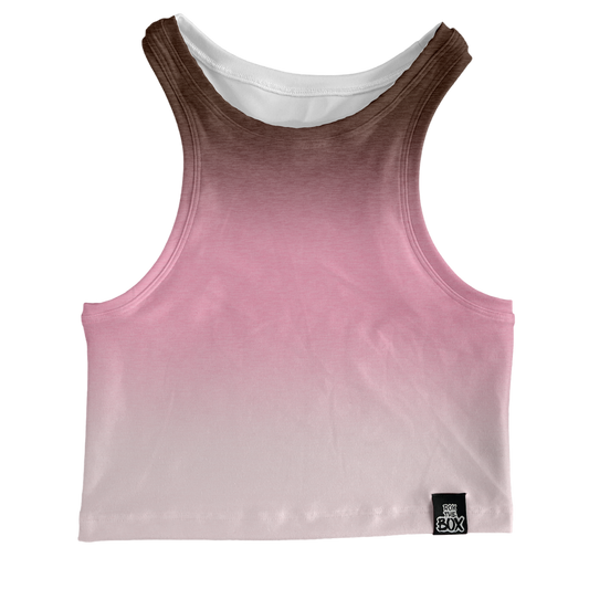 Pink Nude Ombre Heathered Box Tank