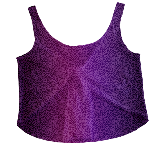 Grape Juice Cheetah Tieback Tank