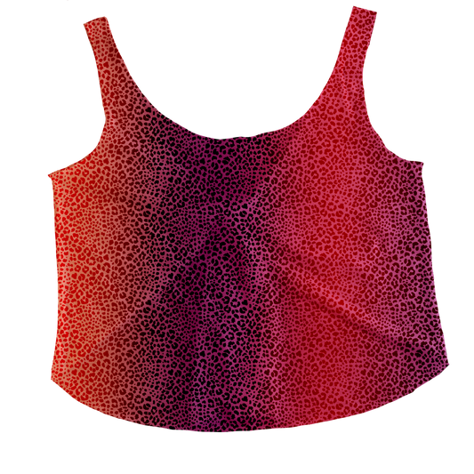 Sunset Cheetah Tieback Tank