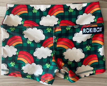 Rainbow Checks St. Paddy’s Midrise Shorts