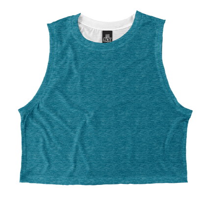 Med Teal Heathered Tops