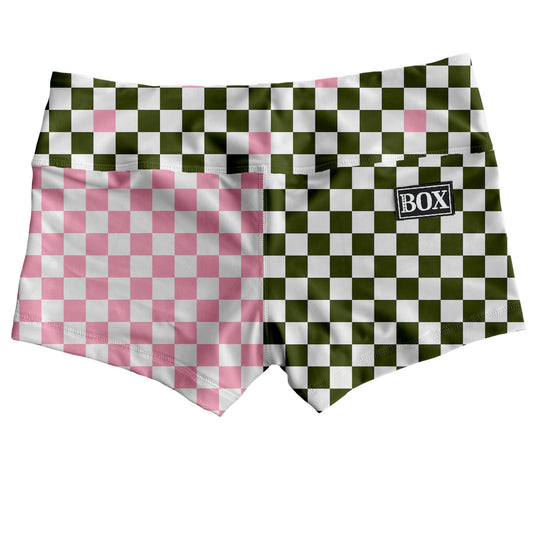 Olive pink check