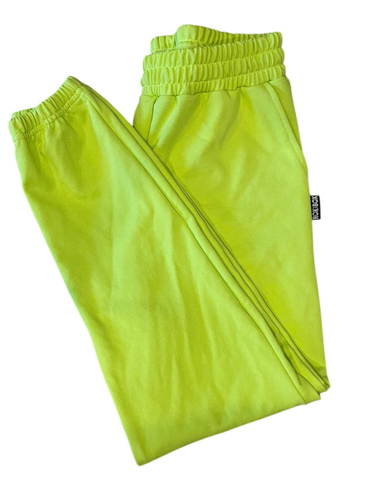 NEW! ROK Sweatpants Neon Lime Terry