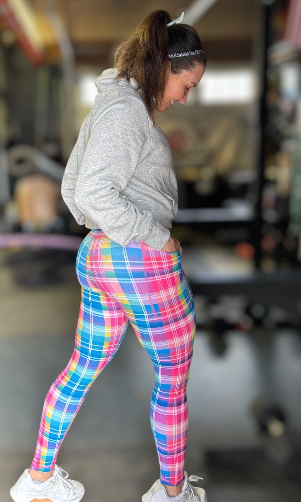 Springtime Plaid NEW ROK Leggings