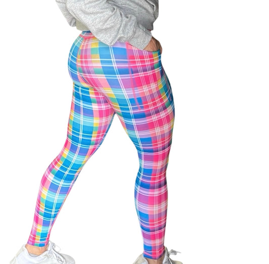 Springtime Plaid Original Highrise Leggings