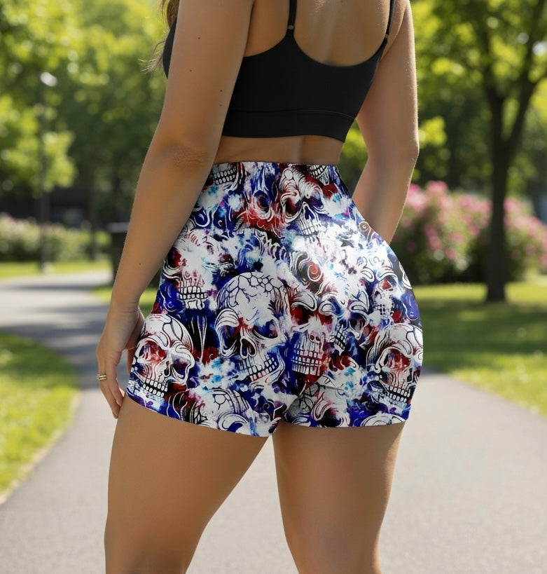 Freedom Skulls V NFS Shorts With Pockets