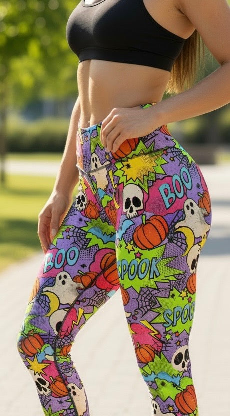 Spooky Comics ROK Leggings No Pockets