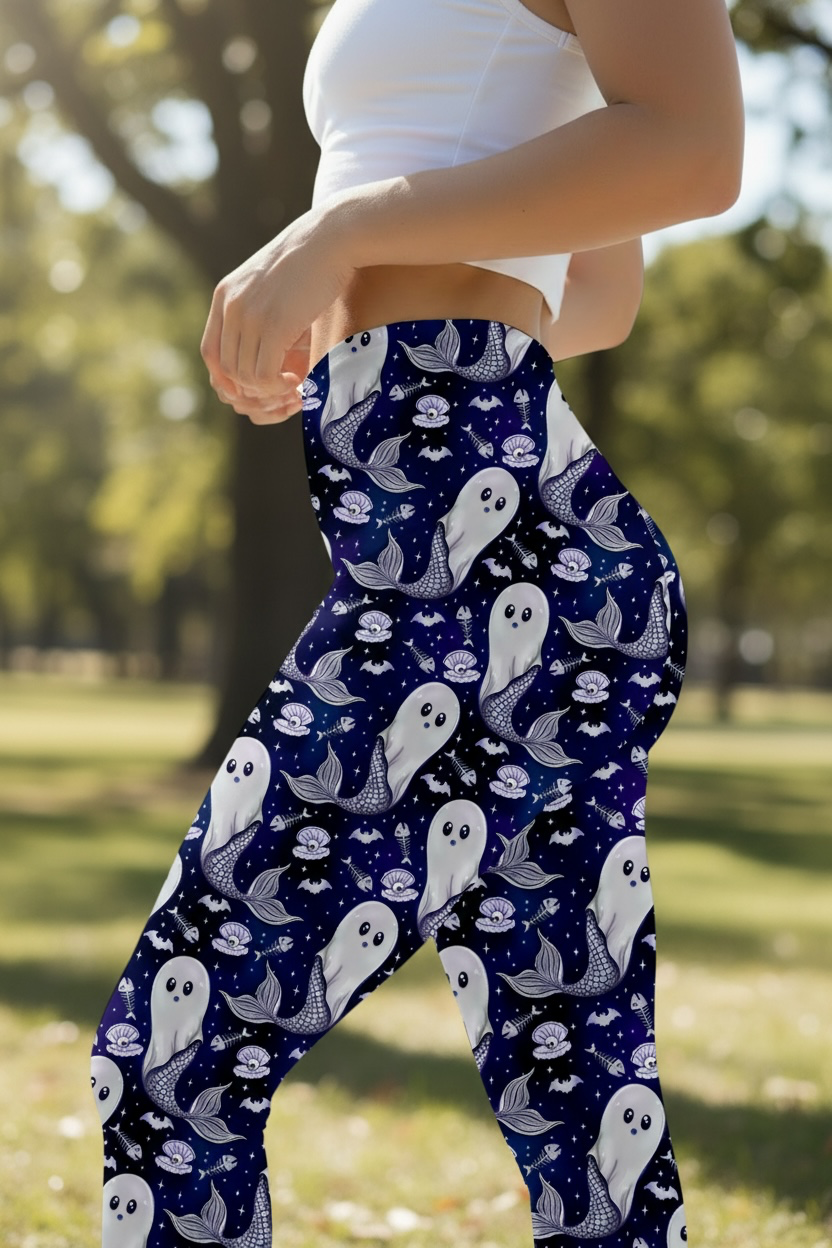 Mermaid Boo ROK Leggings With Pockets