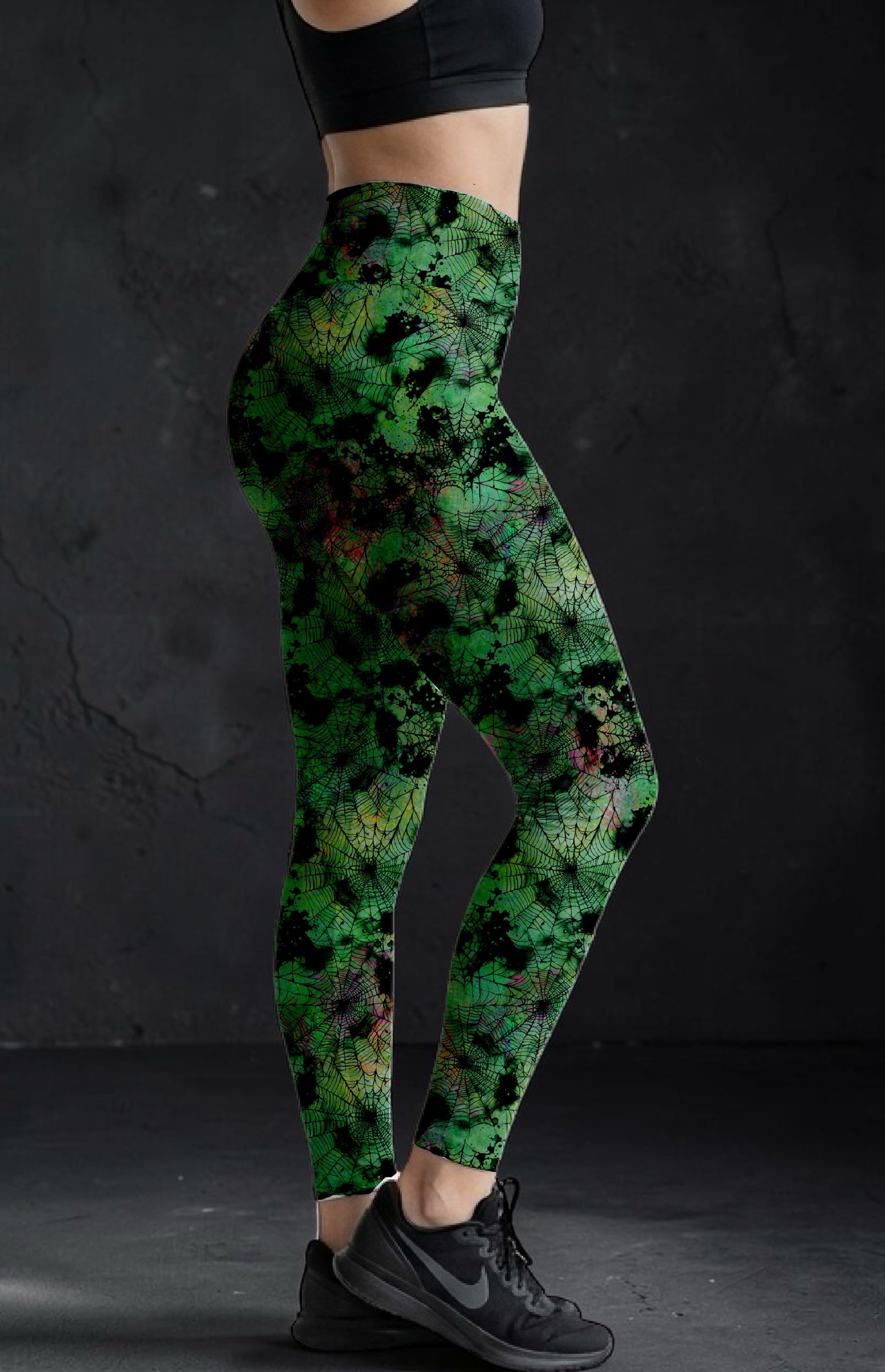 Green Webs ROK Leggings With Pockets