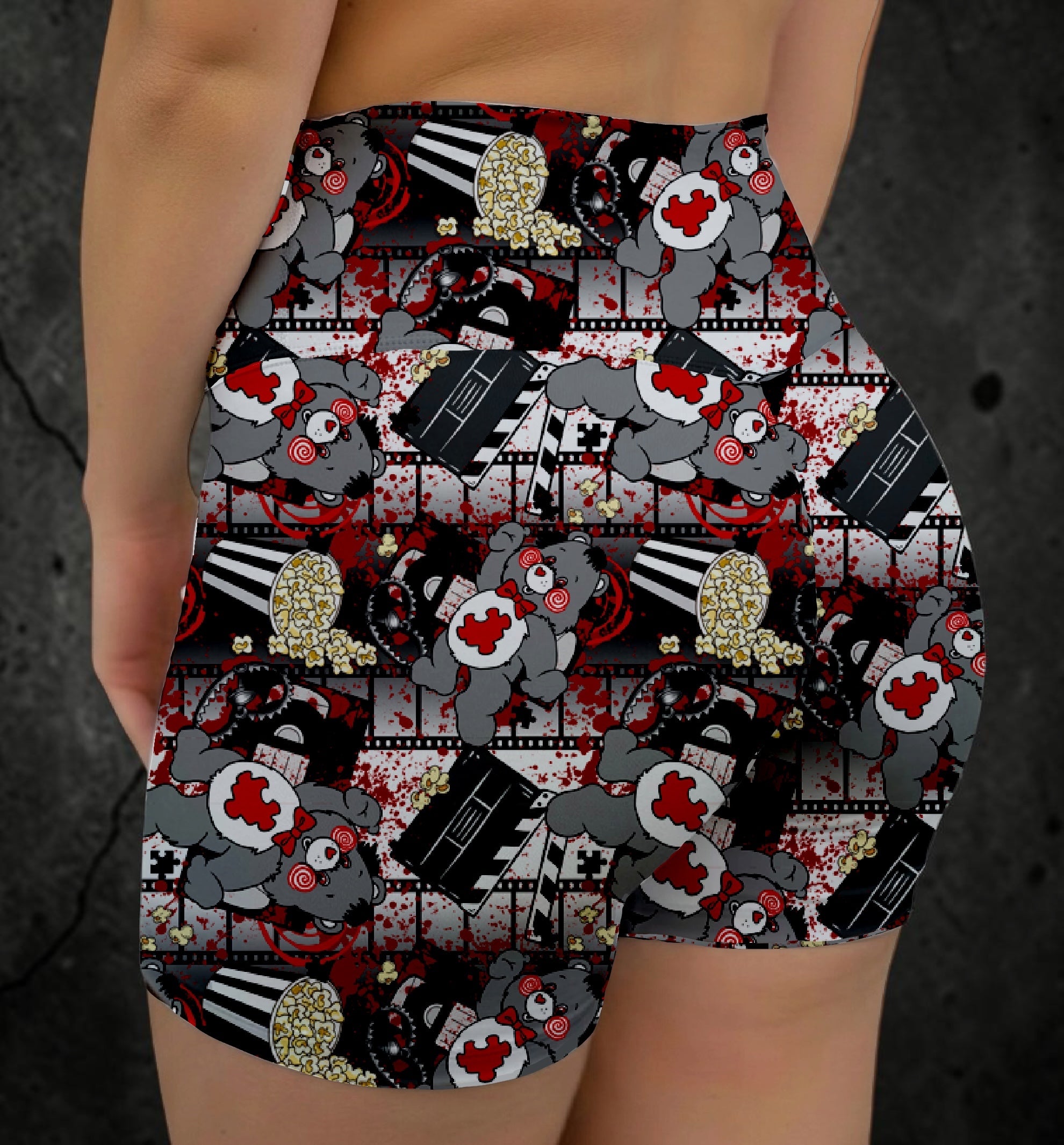 Beary Scary Movie Hybrid Shorts No Pockets