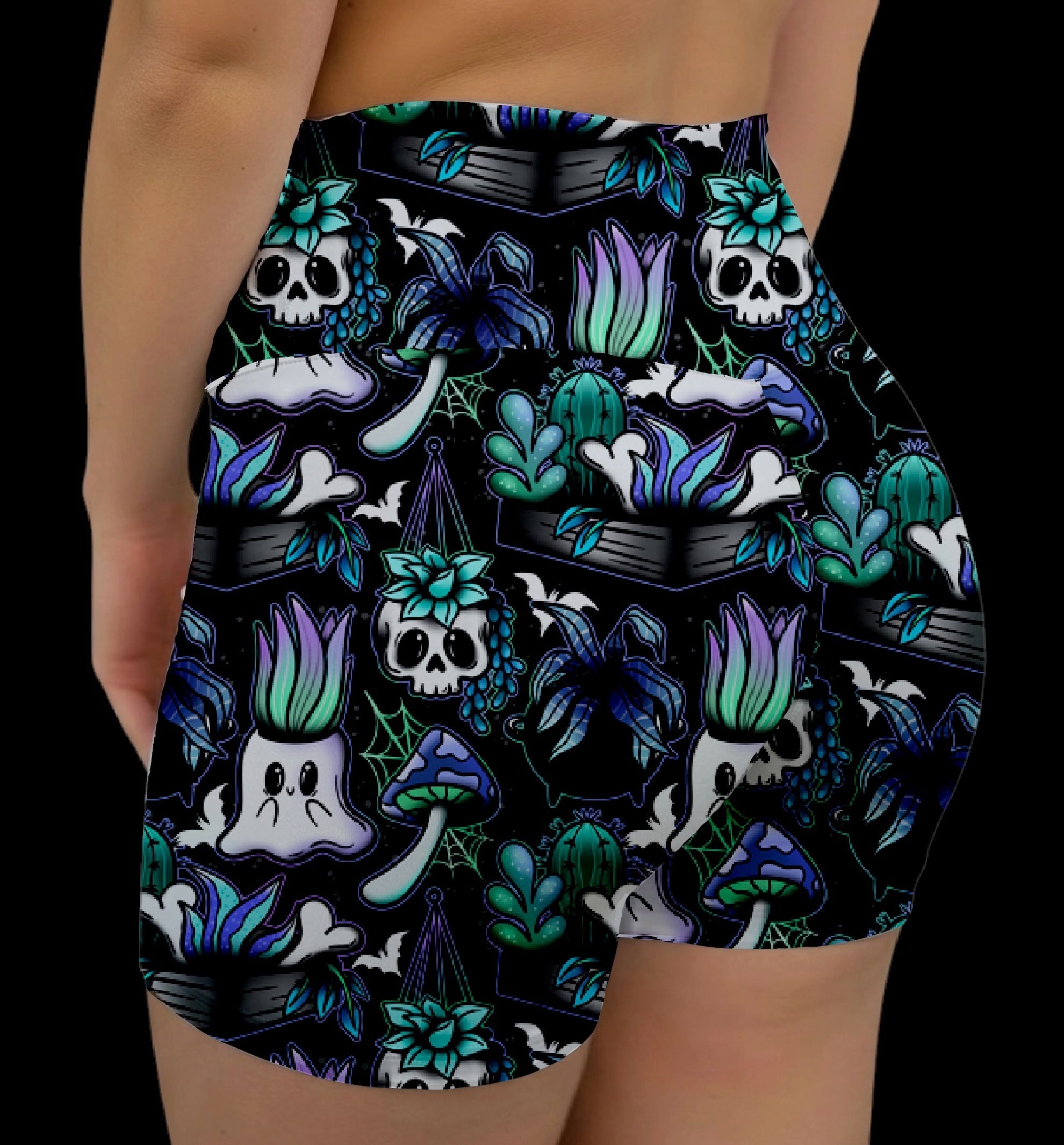 Haunted Succulents Hybrid Shorts No Pockets