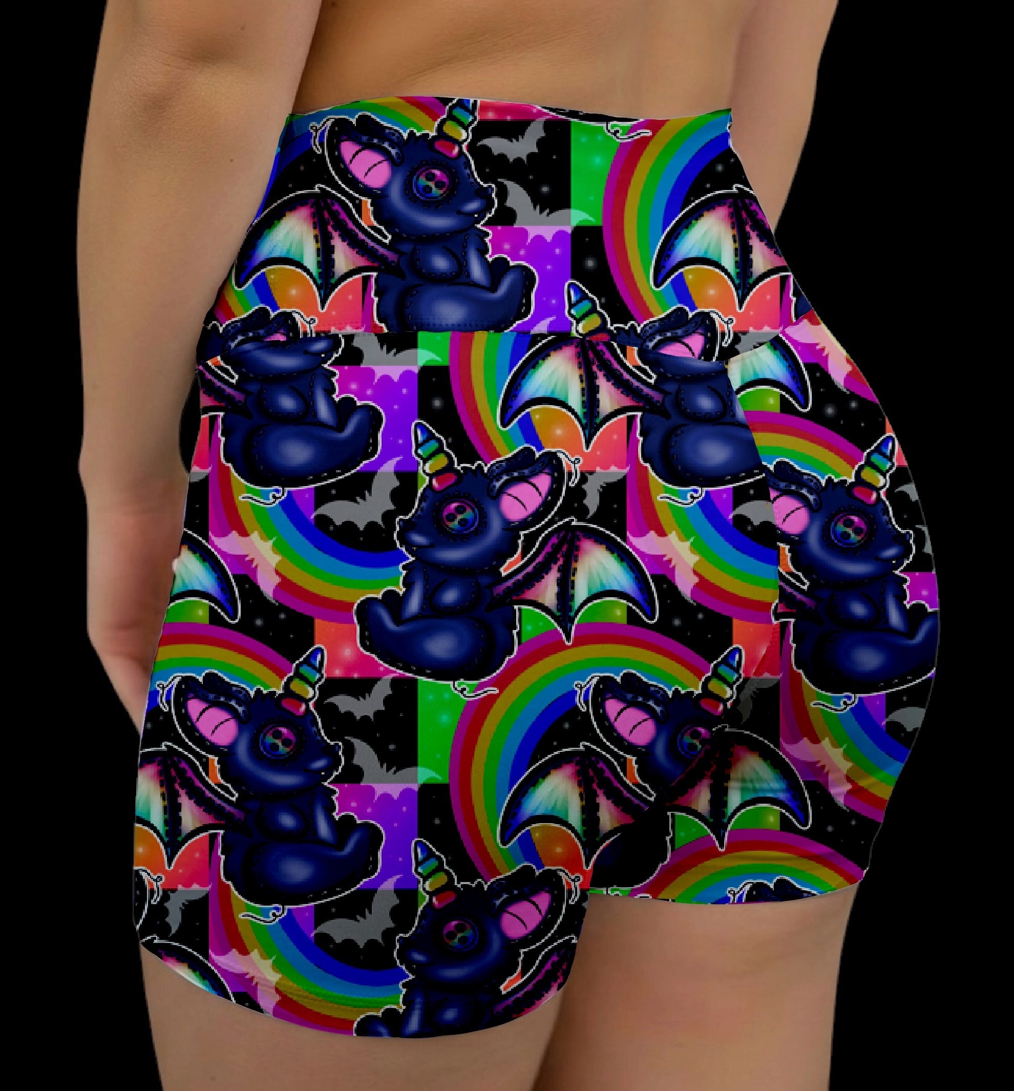 Plushy Bats Midrise Shorts No Pockets