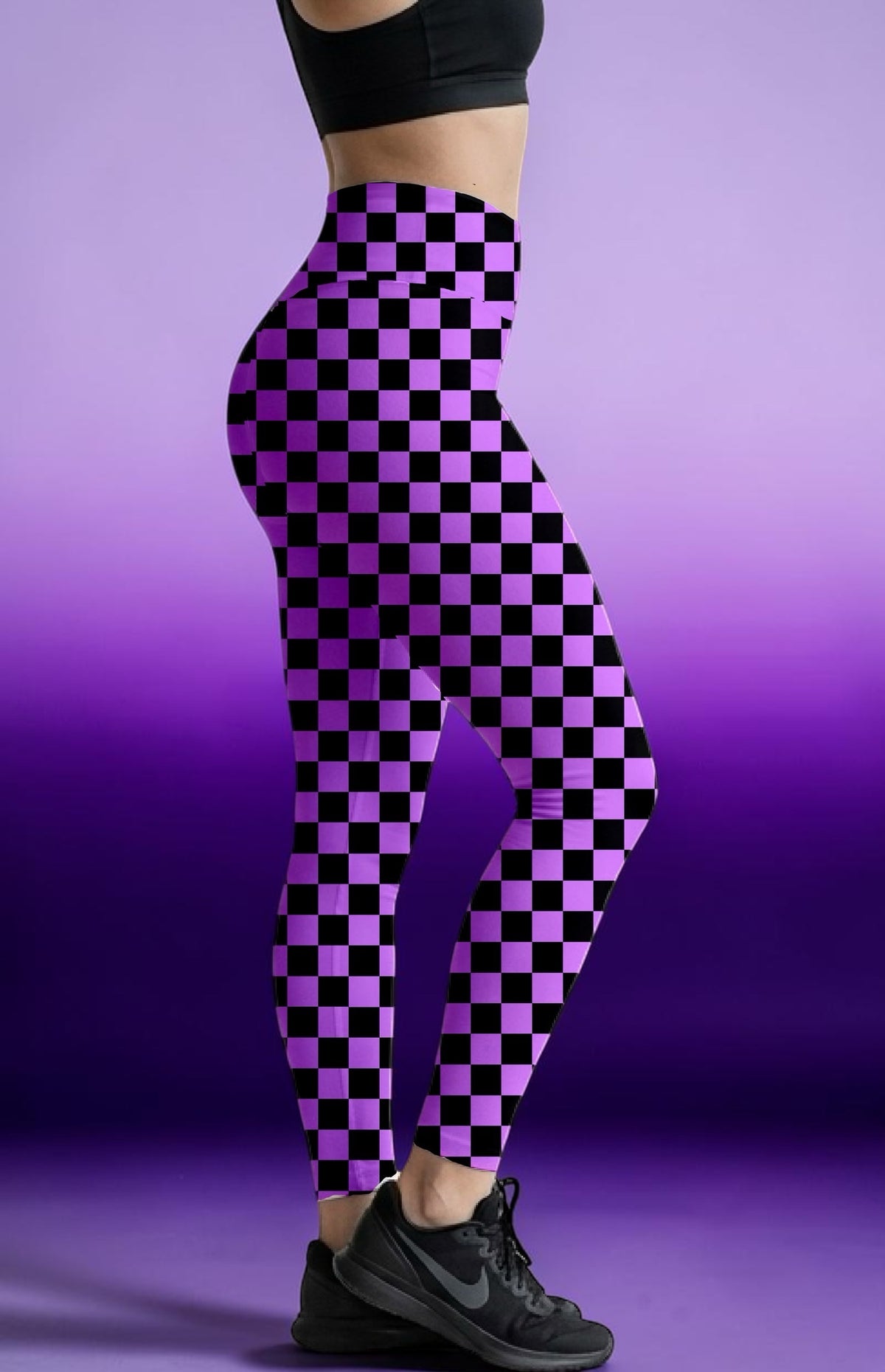 Orchid Check ROK Leggings With Pockets