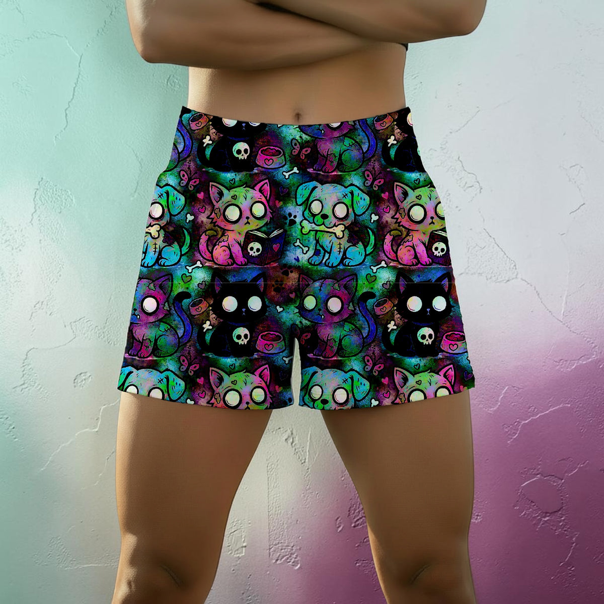 Teal Zombie Pet Yogi Short