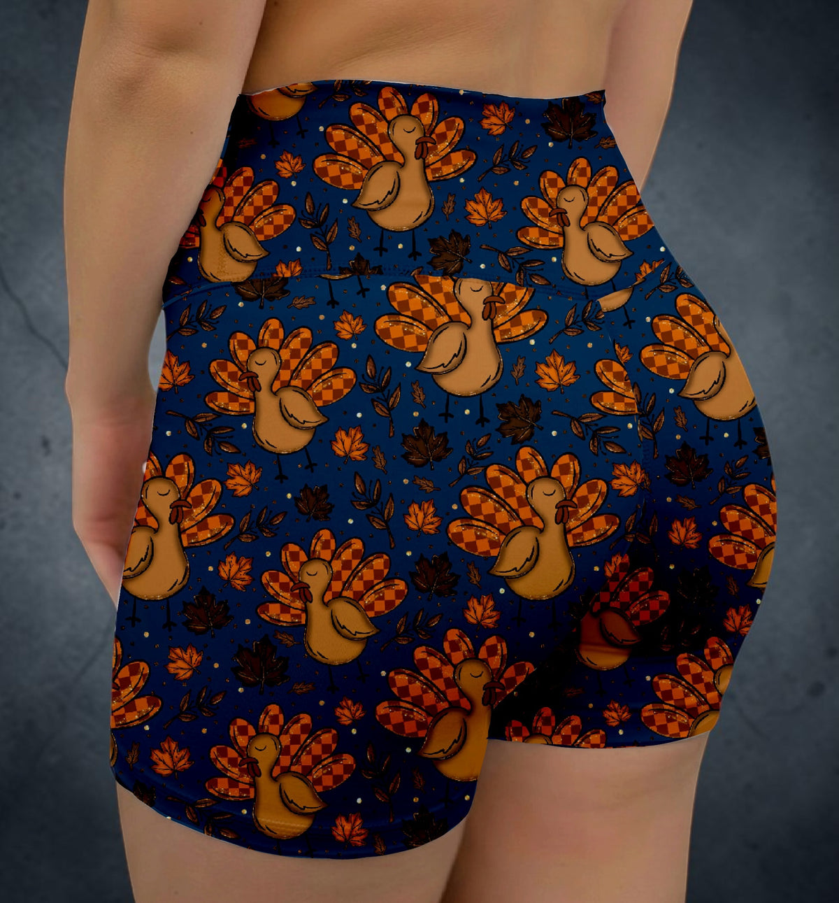 Blue Bird Midrise Shorts No Pockets