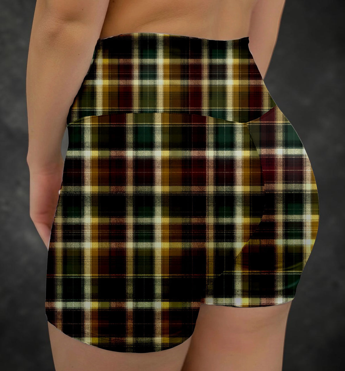 Rusty Plaid Hybrid Shorts With Pockets