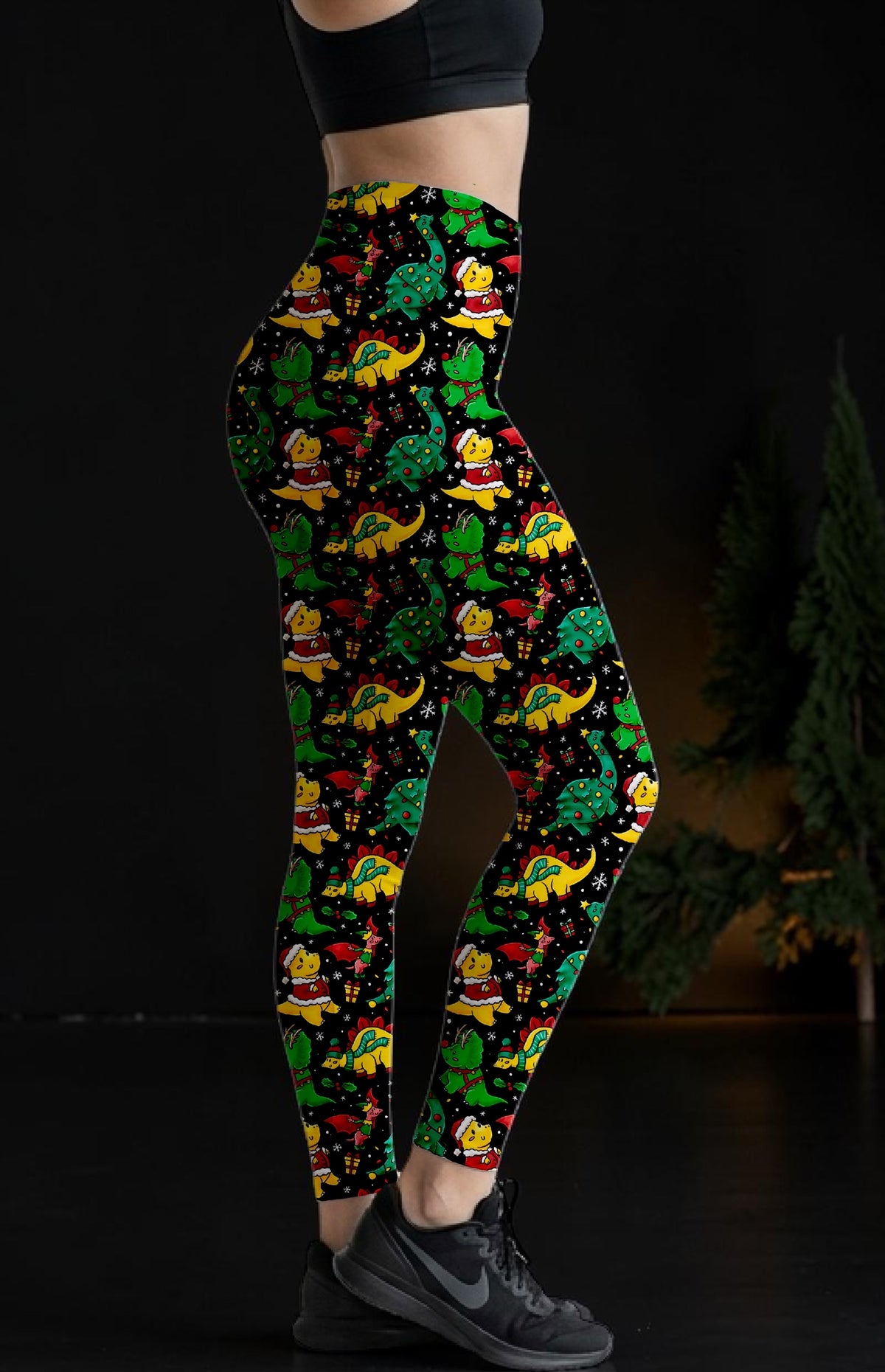 Santa Dino ROK Leggings With Pockets