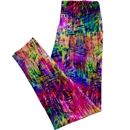 Paint Pour Regular Rise Leggings