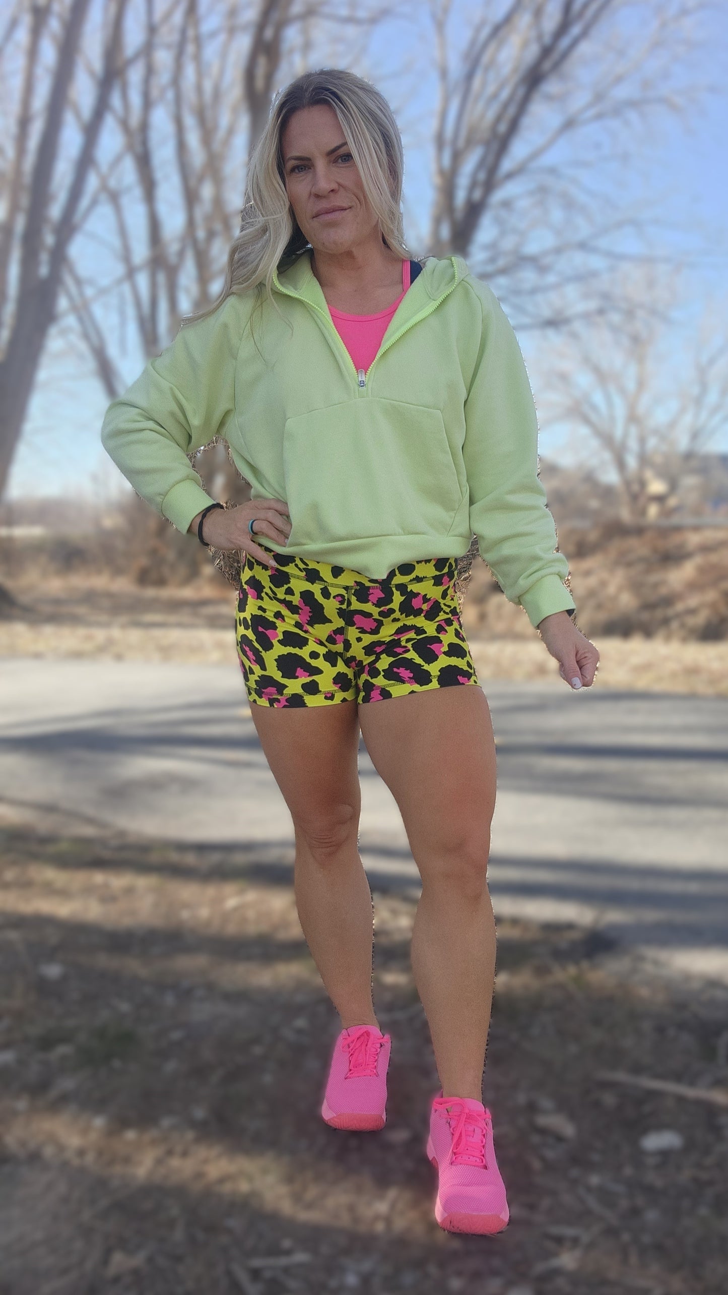 Yellow Leo Midrise Shorts