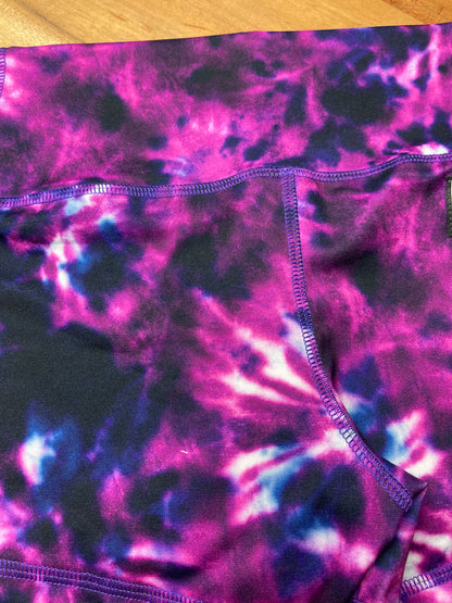 BURGUNDY TIE DYE XS 3” -  MID WAIST