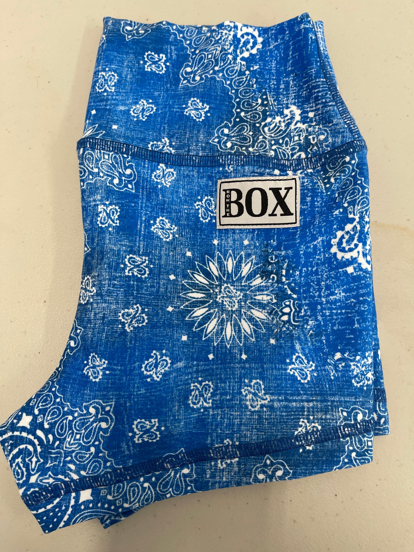 Vintage Blue Bandana 2.5" XS Midwaist